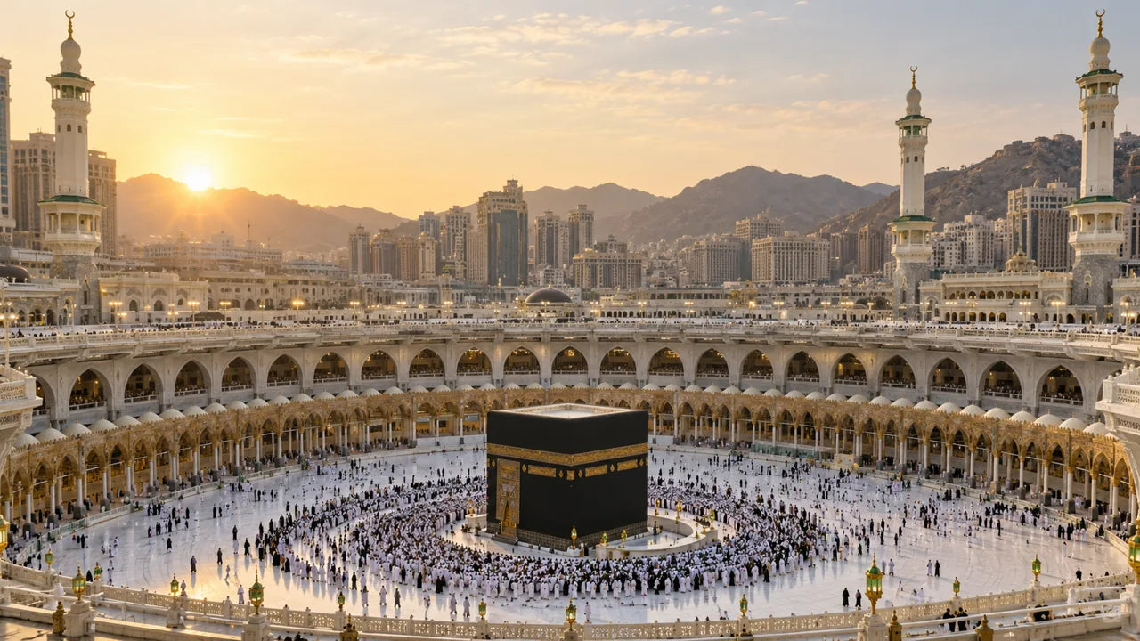 Vue d’ambiance de la Grande Mosquée à La Mecque