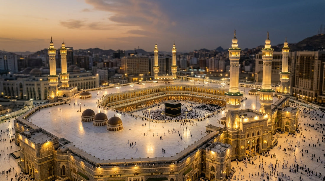 Omra Badal pour un défunt – vue de la Grande Mosquée de La Mecque au crépuscule