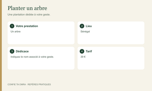 Planter un arbre au Sénégal — illustration de la prestation